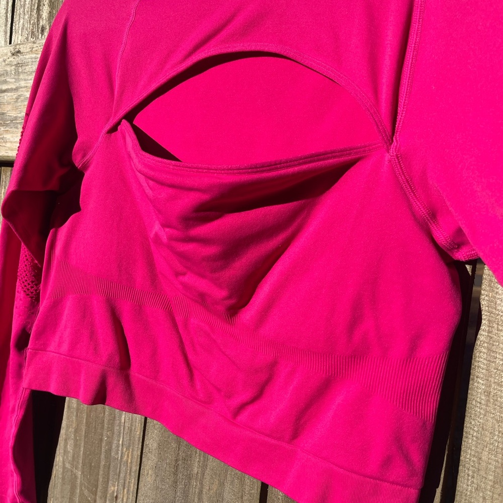 PINK Chloe X Halle Women's Pink Long Sleeve Athletic Top Sz XXL - Picture 4 of 9